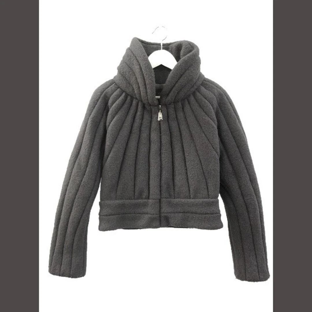 LOUIS VUITTON（LV） Louis Vuitton giacca tweed zip 36 lana grigio capospalla trapuntato usato8bfb017