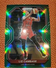 2021 Panini Prizm WNBA LIZ CAMBAGE #77 Green Prizm Las Vegas Aces