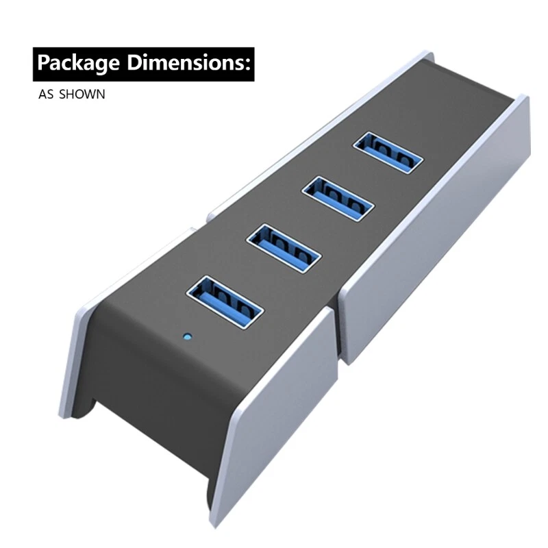 4-Port USB 2.0 Hub with USB 3.0 and USB-C Extender Adapter