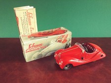 1st Issue c.1936 Schuco Examico Tin Wind-up BMW 328 Tinplate w/ Or. Box