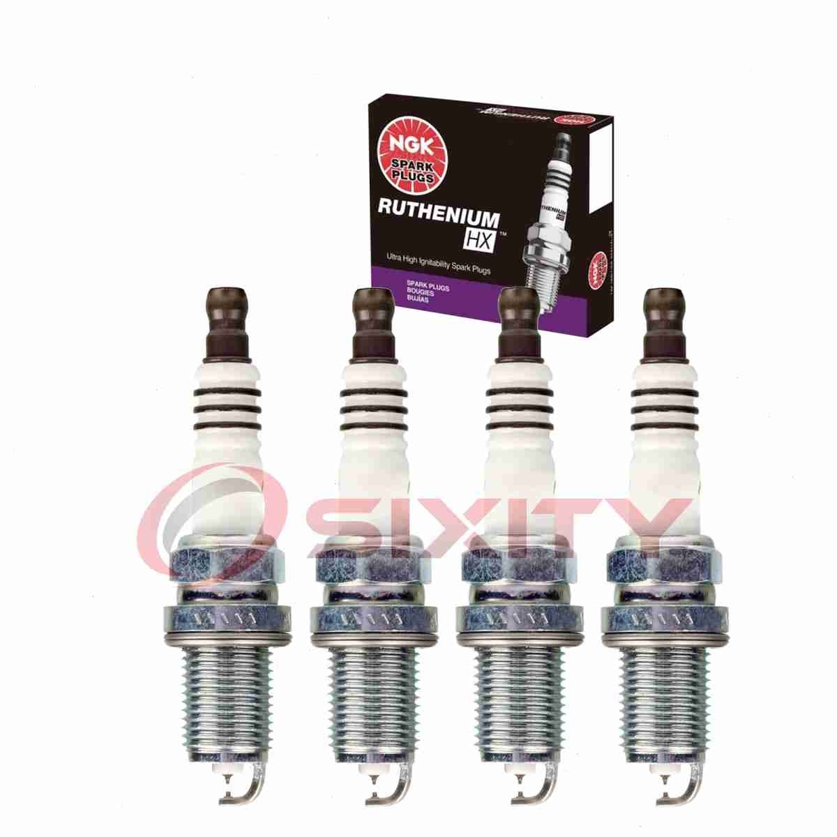 4 pcs NGK Ruthenium HX Spark Plugs for 1997-1998 BMW Z3 1.9L L4 - Engine Kit gr