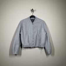 Giubbotto Bomber Donna Zara Viral Grigio Cinched Taglia S