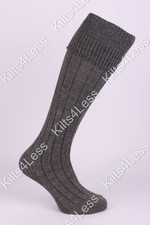 ADULT Kilt Socks Charcoal ~ All Sizes