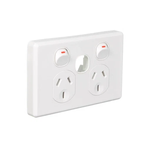 Clipsal by Schneider Electric Clipsal C2025XUA-WE | Double power point with Ext - Picture 1 of 5