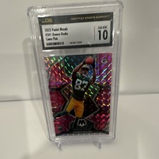 2022 Panini Mosaic Romeo Doubs Rookie Camo Pink #341 Packers CSG 10