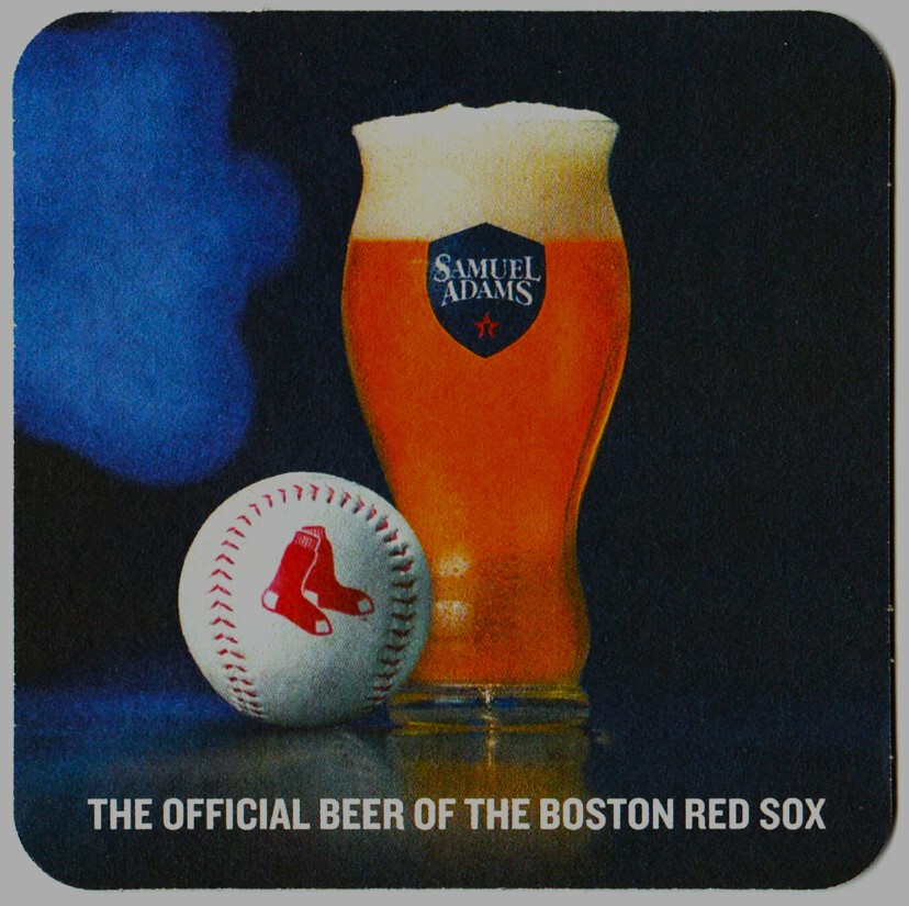 Sam Adams Official Beer Of The Boston Red Sox  Beer Coaster