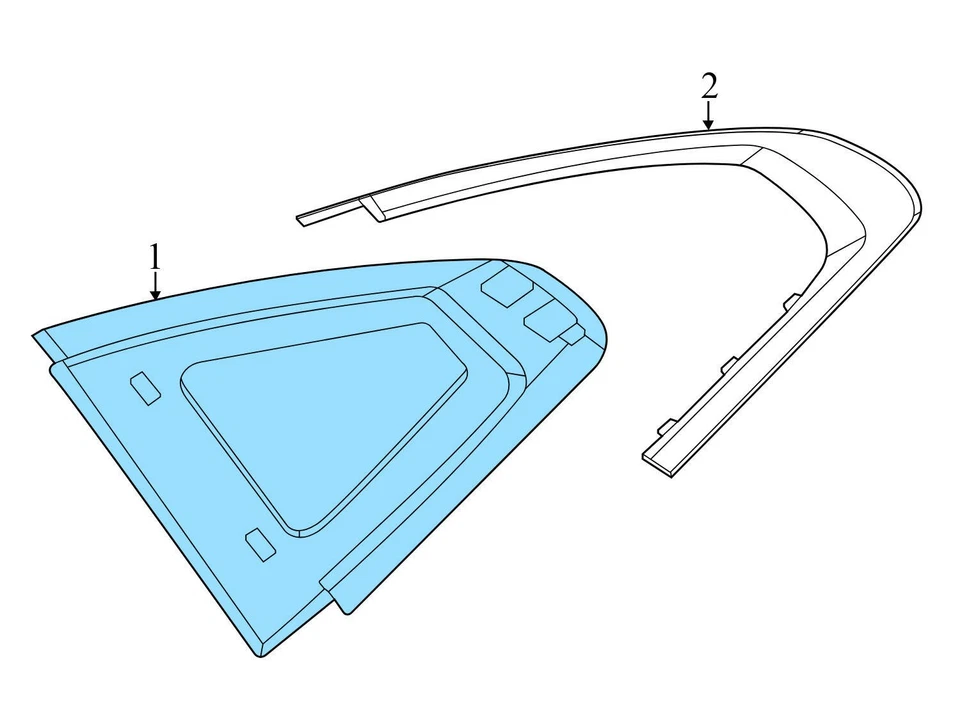 BMW 228I XDRIVE 2020-2023 gran cupé 2,0 L - cuarto trasero derecho ventana cristal Foto 3 de 4