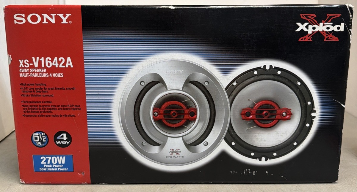 Vintage 1990's Sony Xplode XS-V1642A 6 1/2” Speakers Set 270 Watts