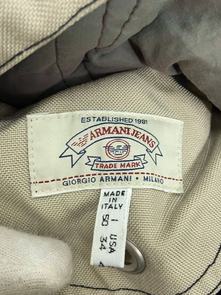 Jaqueta ARMANI JEANS bege 34 Usada - Imagem 3 de 4