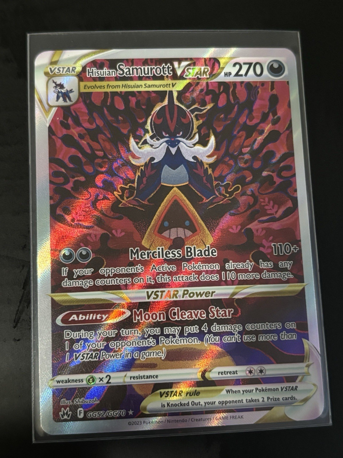 Pokémon TCG Hisuian Samurott VSTAR Crown Zenith: Galarian Gallery GG52/GG70 Holo