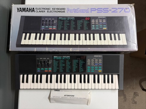 VTG Yamaha PSS-270 PortaSound FM Synthesizer Keyboard In Box Tested
