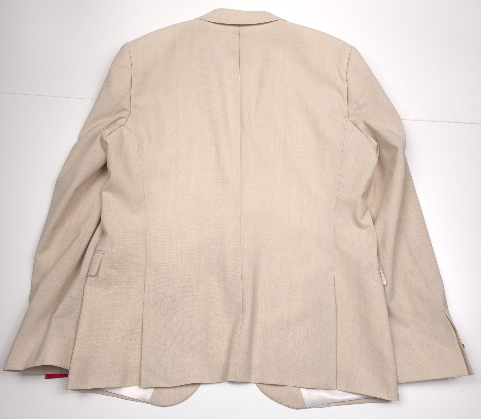 Hugo Boss Arti-232x Suit Jacket Mens 46R Extra Slim Fit Beige Tan Wool Blazer thumbnail 2