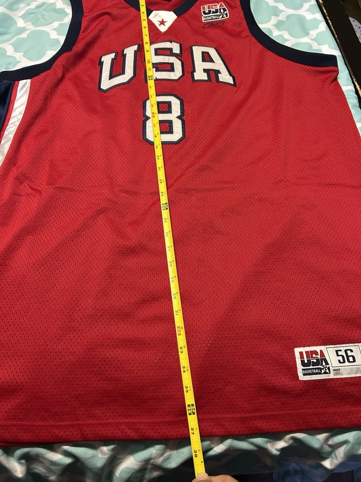 CAMISETA OLÍMPICA VINTAGE REEBOK EE. UU. KOBE BRYANT #8 USADA TALLA 3xl Foto 3 de 4