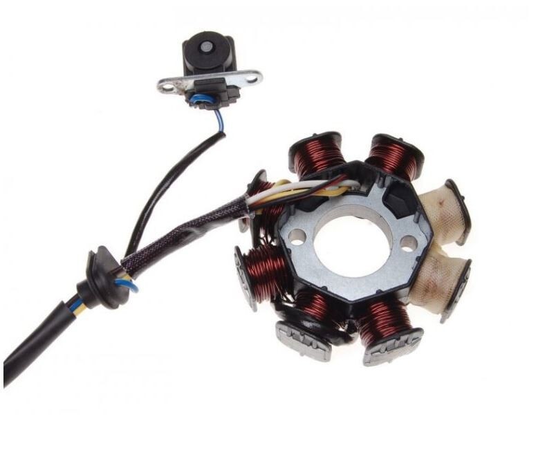 Stator d'alternateur universel à bobine 8 câbles et 4 pôles pour moto