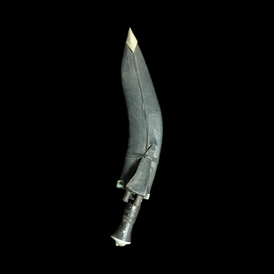 Cuchillo de colección India Gurkha Kukri con funda y 2 cuchillos pequeños hoja fija Foto 2 de 4