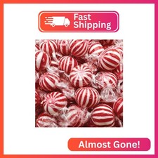 Jumbo Mint Balls - 2 Pound Bulk Pack - Peppermint Candy Individually Wrapped - C