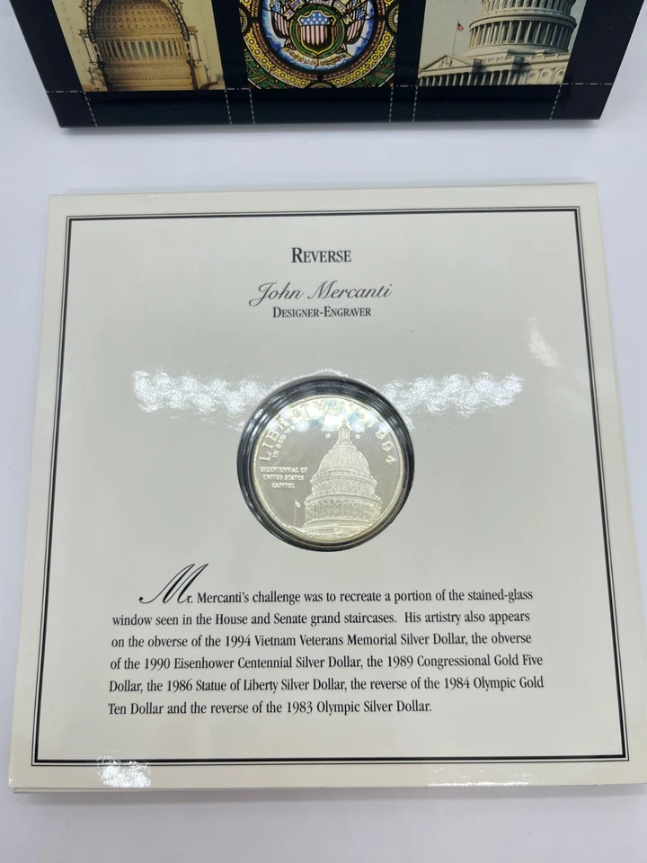 The US Capitol Silver Dollar "S" Mint Mercanti & Cousins Designed - Image 4 of 4