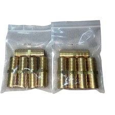 10 pcs 1/2 " Brass Barb Coupling Fittings Brass BHBF 16X16 10 NEW SEALED