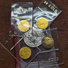 Lot of 4x Miniature 8k Gold Coin Rounds Saint Gaudens Double Eagle & China Panda