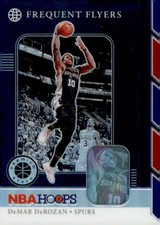 2019-20 Hoops Premium Stock Frequent Flyers Purple #14 DeMar DeRozan Card