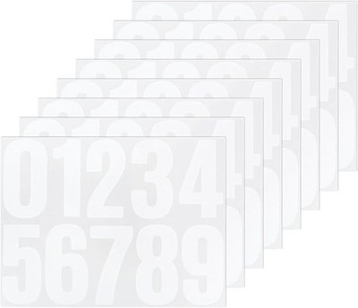 Letter Stickers 4 Inch 10 cm 6 Sheets Self Adhesive Alphabet Sticker, White