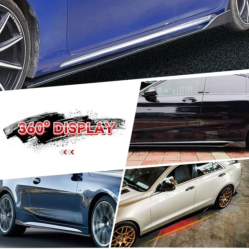 For BMW E90 E92 E93 2006-21 78.7'' Carbon Fiber Side Skirt Extension Lip Rocker - Image 2 of 4