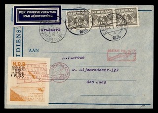 DR WHO 1935 NETHERLANDS SPACE ROCKET MAIL EZ #4C2D NRB P12 R86346
