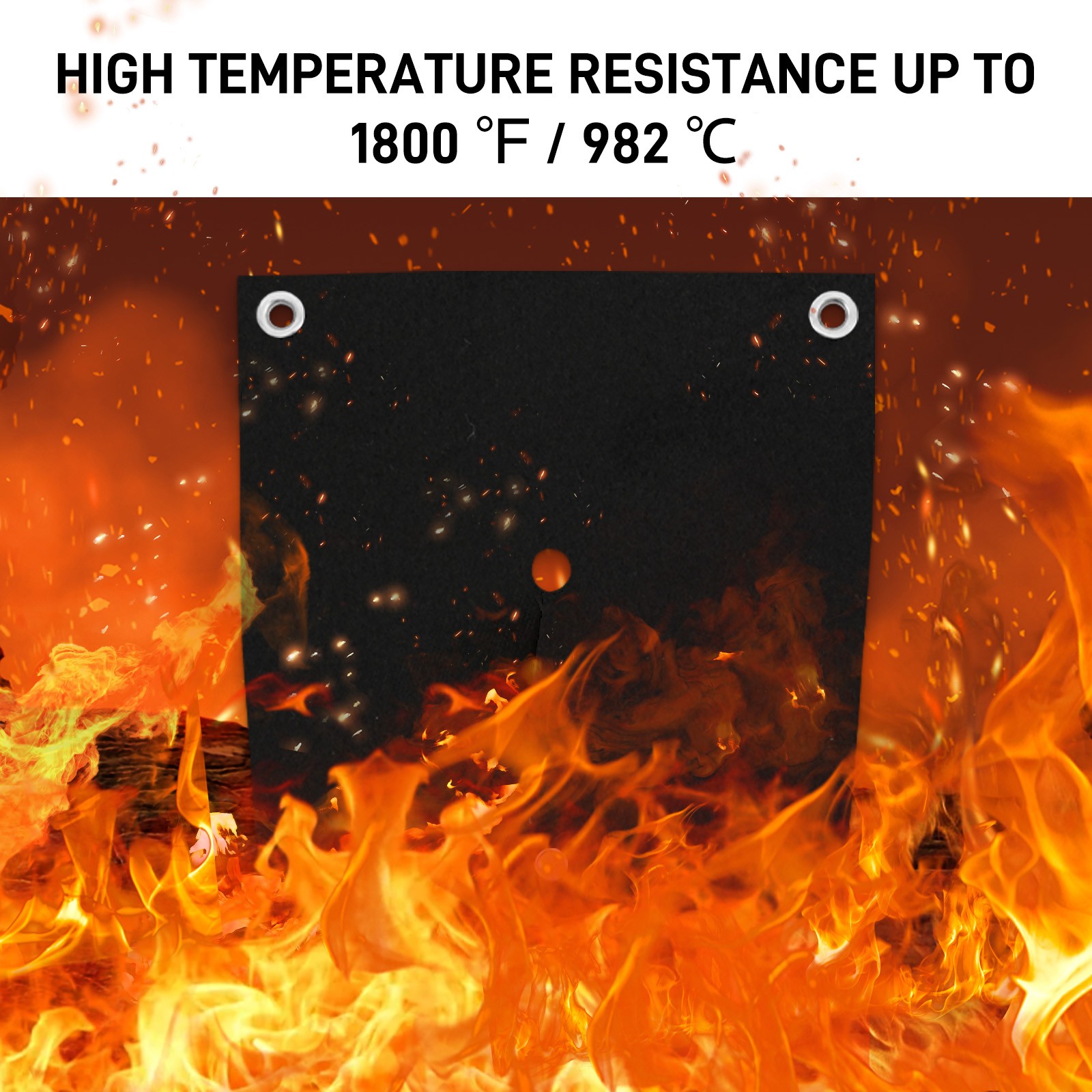 High Temp Carbon Felt Welding Blanket to 1800°F Fireproof Thermal Resistant Pad