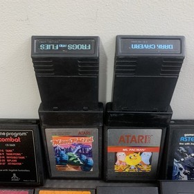 Video Game Lot 1980s Atari 2600 Colecovision Moon Patrol Super Cobra River Raid+