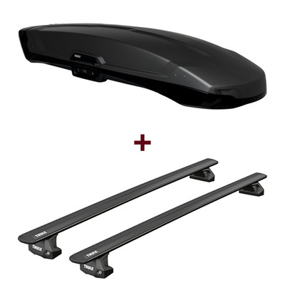 Dachbox Thule Vector L + Dachträger Thule WingBar EVO für Opel Vivaro C K0 set