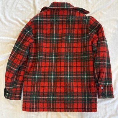 VTG 60s Sears Sportswear Sherpa Lined Wool Button Up Hunting Chore