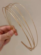 Multi Layers Metal Headbands for Women, 2Packs Fashion Thin Headband Layered ...