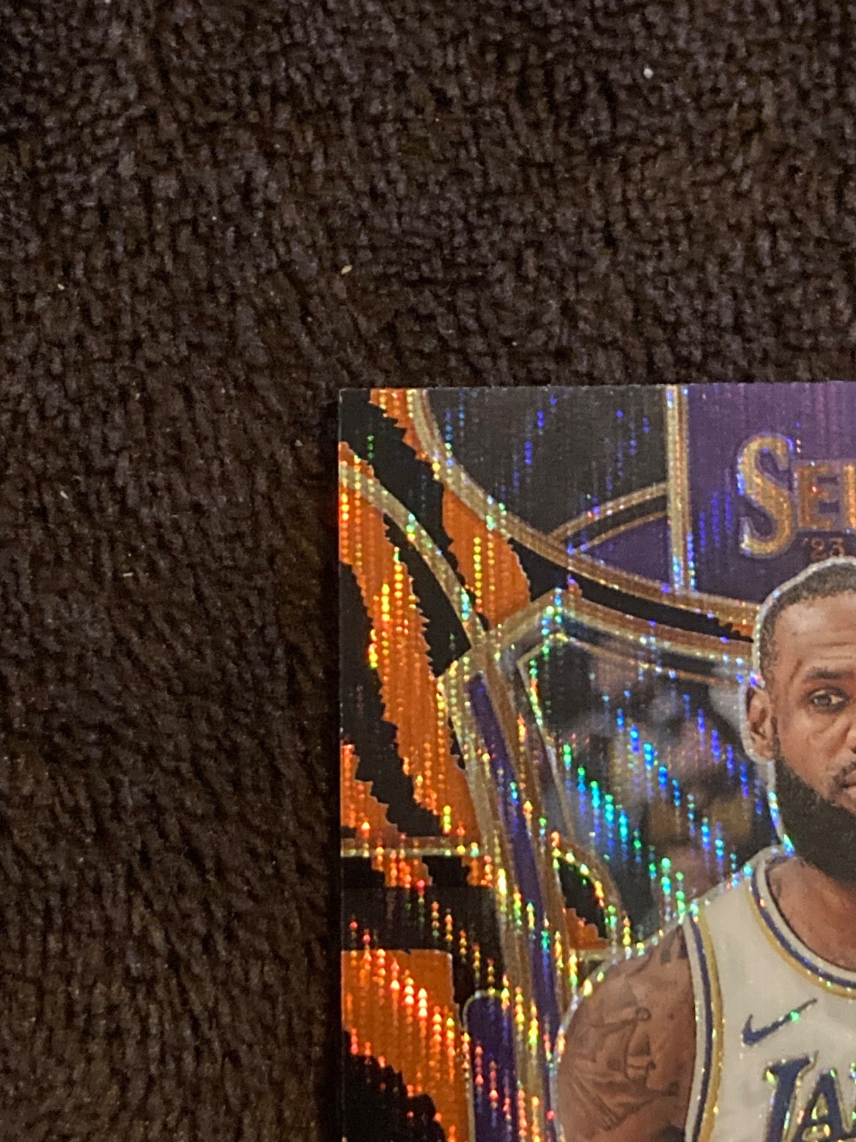 2023-24 Panini Select Lebron James Tiger Stripe Mezzanine RARE AMAZING Condition view 5