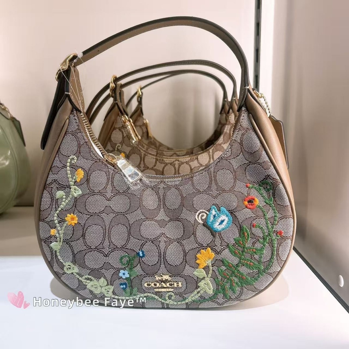 NWT COACH Emily Shoulder Bag Signature Jacquard With Floral
