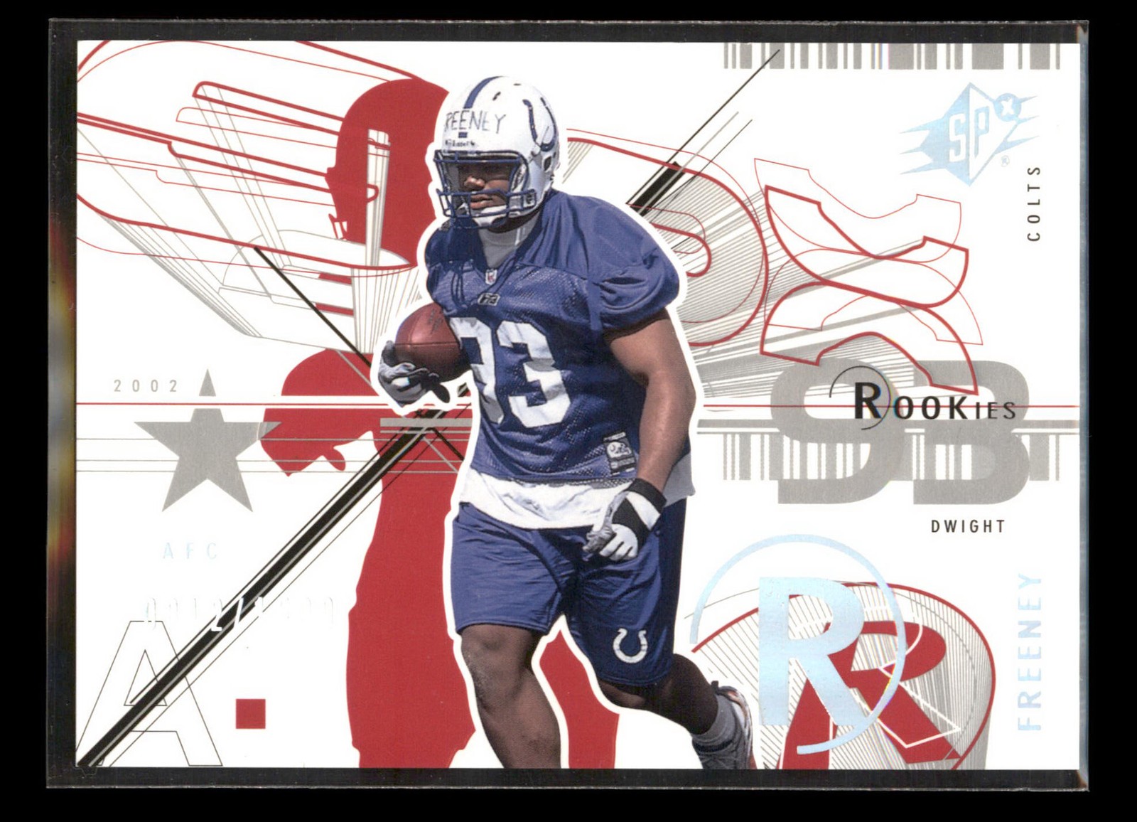 2002 SPx #114 Dwight Freeney 812/1500 Rookie HOF