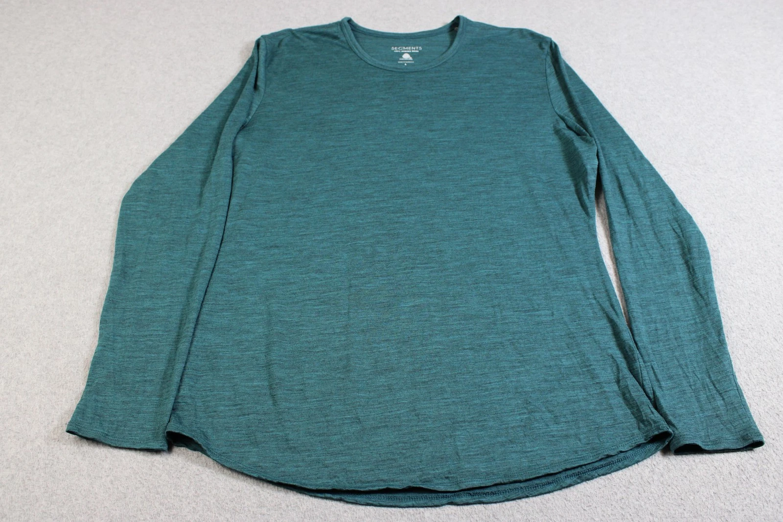 Segments Merino Wool Shirt Womens Large Green Long Sleeve Base Layer Outdoor