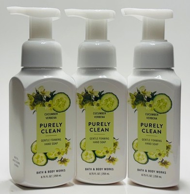 3 Bath & Body Works CUCUMBER VERBENA Gentle Foaming Liquid Hand Soap Wash