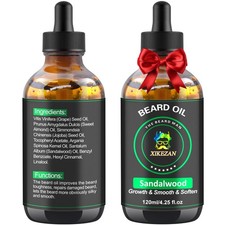Beard Oil Sandalwood Natural Growth Softening Conditioner 120ml Grooming 1Pc