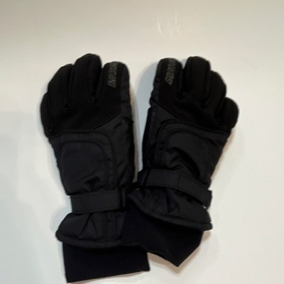 Gordini Women's Black Ski Gloves M Aquabloc Genuine Leather Palm Winter Skiing