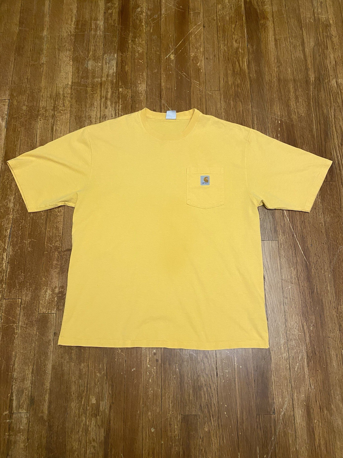 Vintage Carhartt Yellow Essential Pocket T-Shirt Men’s Large
