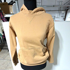 lululemon Scuba Women's Fleece Pullover Hoodie Beige Regular Size 2 Pockets