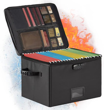 🔥 Fireproof Document Box with Lock – Portable File Storage Safe for Home Office