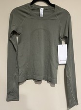 NWT Lululemon Size 4 Swiftly Tech Long Sleeve 2.0 Race Shirt BALF Green