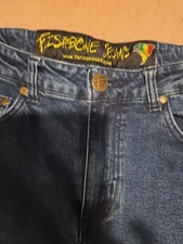 Fishbone Sk8 Men's Jeans 34x30 Blue Denim Straight Leg