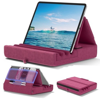 Tablet Pillow Holder, Foldable Ipad Stand for Lap, Bed and Desk Tablet Soft
