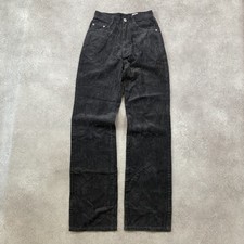 Jumbo Corduroy Trousers Women's 24" Vintage Straight Leg Cord Pants, Black