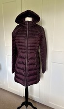 LULULEMON BRAVE THE COLD COAT PLUM SIZE 10 GOOSE FEATHER PUFFER JACKET HOODED