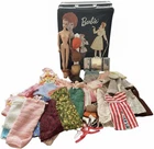 Vintage 1958 Barbie Ponytail Doll Lot TM Japan Case Clothes Wigs Accessories