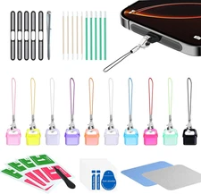 USB C Dust Plug,Colorful Type C Charging Plugs Cover Protector with Hanging Hole