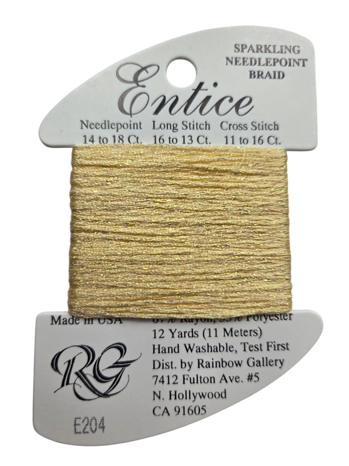 Rainbow Gallery Entice Sparkling Needlepoint Braid Lot of 3 Stitching Thread - Image 2 of 4